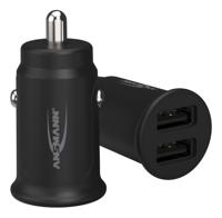 Ansmann InCar Charger CC212 USB-oplader 12 W 2x USB-A Zwart Auto, Vrachtwagen - thumbnail