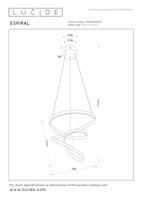 Lucide ESPIRAL - Hanglamp - LED Dimb. - CCT - 1x40W 2700K/4000K - Taupe | Essential - thumbnail