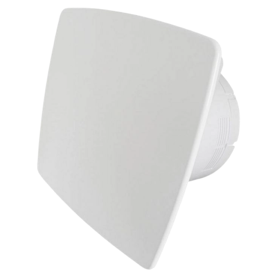 Whisper Pro-design Badkamerventilator - Ø100mm - Met Nalooptimer En Vochtsensor - Bold Line - Kunststof - Wit