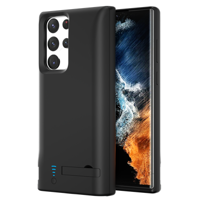 Lunso - Battery Power Case hoes - Samsung Galaxy S22 Ultra - 5000 mAh - Zwart Lunso - Battery Power Case hoes - Samsung Galaxy S22 Ultra - 5000 mAh - Zwart