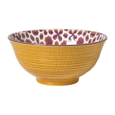 Schaaltje Nore groot - paars/geel - ø15.8x7.3 cm