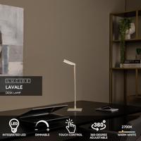 Lucide LAVALE - Bureaulamp - LED Dimb. - 1x3W 2700K - Wit - thumbnail