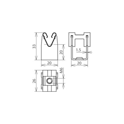 DEHN LH DG 8 H20 IGM6 V2A Kabelhouder 1 stuk(s)