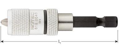 Rotec Bithouder magneet e6.3x65mm tbv gipsplaatschroeven