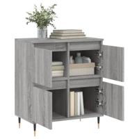Dressoir 60x30x75 cm bewerkt hout grijs sonoma eikenkleurig - thumbnail
