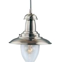 Searchlight Ø 18cm hanglampFisherman Mat zilver - 5787SS - thumbnail