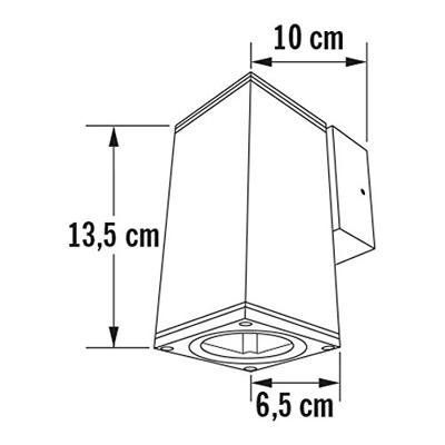 KonstSmide Design wandspotMonza Downlight metaalgrijs - 7908-310