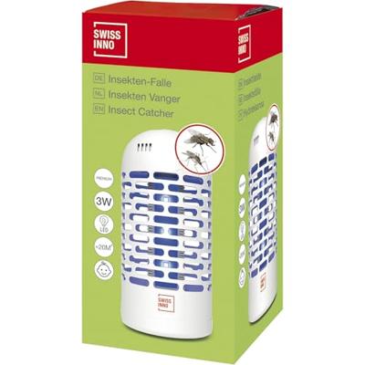 Swissinno Premium 3W 1 254 001 Vliegenlamp UV-lamp, Stroomgaas 3 W (Ø x h) 100 mm x 225 mm Wit 1 stuk(s)