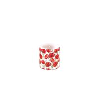 Ambiente Kaars small Poppy all over wit - thumbnail