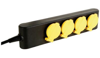 4-Voudige IP44 stekkerdoos met randaarde