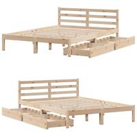 Bedframe zonder matras massief grenenhout 120x190 cm - thumbnail