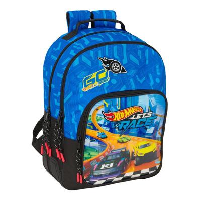 Schoolrugzak Hot Wheels Let's race Blauw Zwart 32 x 42 x 15 cm