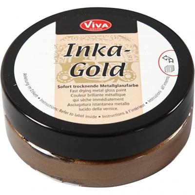 Creativ Company Inka-gold glanswax - brown gold, 50ml