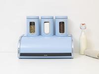 Brabantia broodtrommel met schuif staal - thumbnail