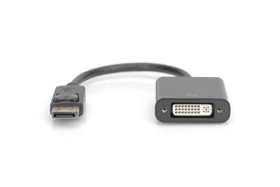 Digitus AK-340401-001-S DisplayPort / DVI Adapter [1x DisplayPort stekker - 1x DVI-bus 24+5-polig] Zwart 15.00 cm