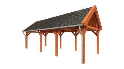 Trendhout Zadeldak XL overkapping 885x380 cm Lariks/Douglas blank- Zadeldak- Hout- Trendhout Trendhout Zadeldak XL overkapping 885x380 cm Lariks/Douglas blank- Zadeldak- Hout- Trendhout