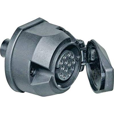 SecoRüt 30130 Aanhangerstopcontact [Stekkerdoos, 13-polig - Stekker, 13-polig] ABS kunststof