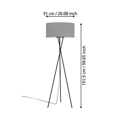 Eglo Fondachelli vloerlamp staal zwart