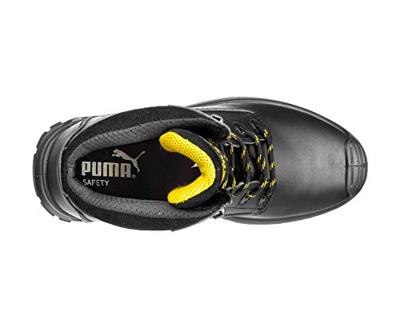 PUMA Borneo Black Mid 630411-40 Hoge veiligheidsschoenen S3 Schoenmaat (EU): 40 Zwart, Geel 1 stuk(s)