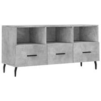 Tv-meubel 102x36x50 cm bewerkt hout betongrijs - thumbnail