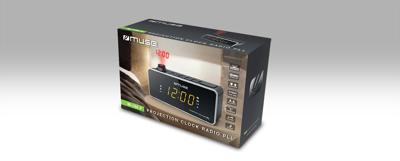 Muse M-188 P wekkerradio met tijdprojectie (FM/MW, 2 wektijden) zwart