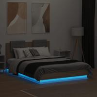 Bedframe met hoofdbord en LED sonoma eikenkleurig 120x190 cm - thumbnail