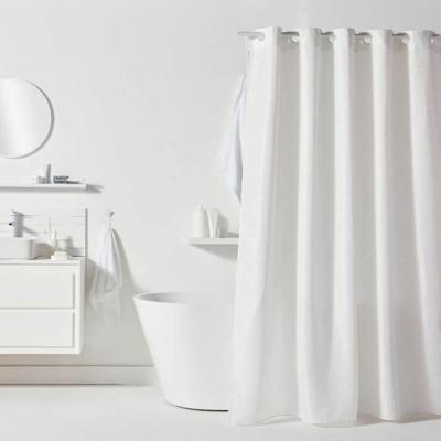 Wafel Douchegordijn - Wit - Polyester - 180 x 200 cm - 12 Haken - UTILITY - TODAY