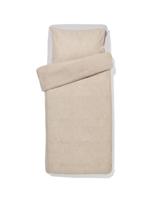 HEMA Dekbedovertrek 140x200/220cm flanel melange grijs (grijs) - thumbnail