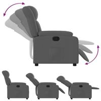 Fauteuil verstelbaar stof donkergrijs - thumbnail