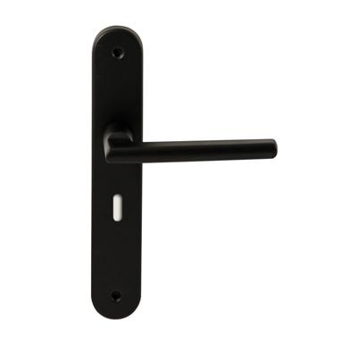 Hardbrass Deurkruk Athene op ovaal langschild sleutelgat 56mm - zwart Hardbrass Deurkruk Athene op ovaal langschild sleutelgat 56mm - zwart