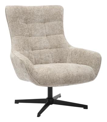 Artistiq Draaifauteuil 'Erskine' Chenille, kleur Lichtgrijs