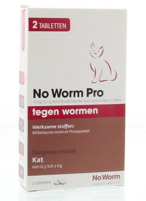No Worm Pro Kleine Kat & Kitten 4 tabletten No Worm Pro Kleine Kat & Kitten 4 tabletten