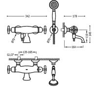 Badmengkraan Tres Clasic Opbouw Incl Handdouche Chroom Tres - thumbnail