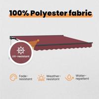 VidaXL Inklapbaar zonnescherm bordeauxrood 300 x 250 cm - thumbnail