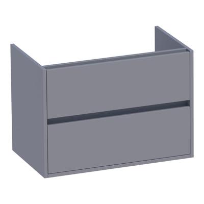 Brauer Adore - Onderkast - 80 cm - met 2 Softclose Lades Greeploos en 1 Sifon Uitsparing - Mat Grijs