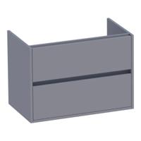 Brauer Adore - Onderkast - 80 cm - met 2 Softclose Lades Greeploos en 1 Sifon Uitsparing - Mat Grijs - thumbnail