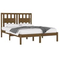Bedframe massief grenenhout honingbruin 200x200 cm - thumbnail
