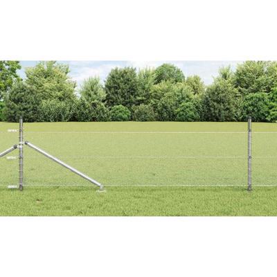 VidaXL Afrasteringspaal zilver 25 x 0,8 m (13 mm gaas) staal