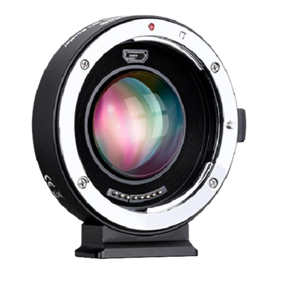 Commlite EF Lens naar M4/3 Camera Mount Adapter met Elektronische Iris, AF en 0.71x Speed Booster