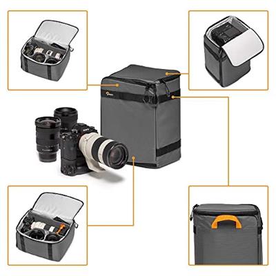 Lowepro PhotoSport PRO BP 55L, rugzak voor reflex- en spiegelloze camera's, toegang voor en achter, verwijderbare camera-inzetstuk, accessoirebanden, maat: S/M, kleur donker/lichtgrijs, Grijs, M, PRO