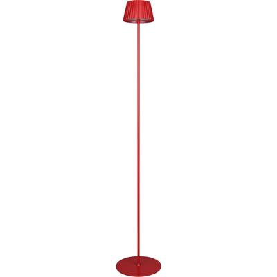 LED Vloerlamp 1.5W Rood Metaal - Warm Wit 3000K - USB Oplaadbaar - IP44