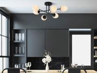 Plafondlamp PIETROBONI 6 lampen zwart - thumbnail