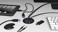 ICY BOX USB-C (USB 3.2 Gen 2) multiport hub 6 poorten Zwart - thumbnail