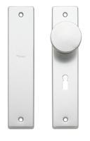 Ivana basic knopschild - zonder sleutelgat - met binnenschild - aluminium F1 - thumbnail