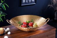 Handgemaakte decoratieve kom ORIENT 55cm goudkleurig metaal gehamerd ontwerp - 42237 - thumbnail