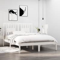 Bedframe massief hout wit 135x190 cm - thumbnail
