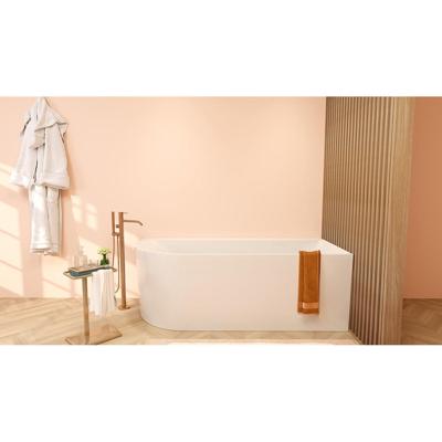 Wiesbaden Zenn Hoekbad Rechts - 170x75cm - Acryl - Glans Wit met Waste Glans Wit