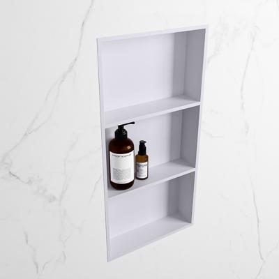 MONDIAZ EASY Nis 59,5x29,5cm in solid surface kleur Cale | Cale. 3 vakken geschikt voor in- of opbouw MONDIAZ EASY Nis 59,5x29,5cm in solid surface kleur Cale | Cale. 3 vakken geschikt voor in- of opbouw