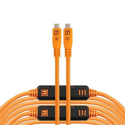 Tether Tools TetherPro Optima 10G USB-C, 31' (9.4m), straight orange