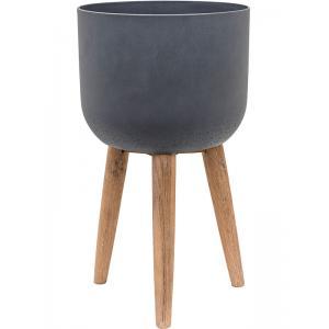 Refined Retro bloempot op poten 63x36cm donkergrijs Refined Retro bloempot op poten 63x36cm donkergrijs